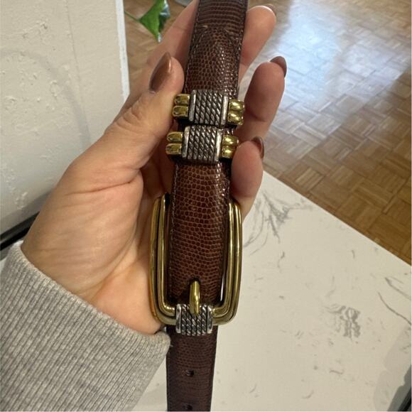 Vintage Brighton Classics Brown Scally Leather 2-Toned buckle, Size XL 36, EUC - Picture 1 of 4